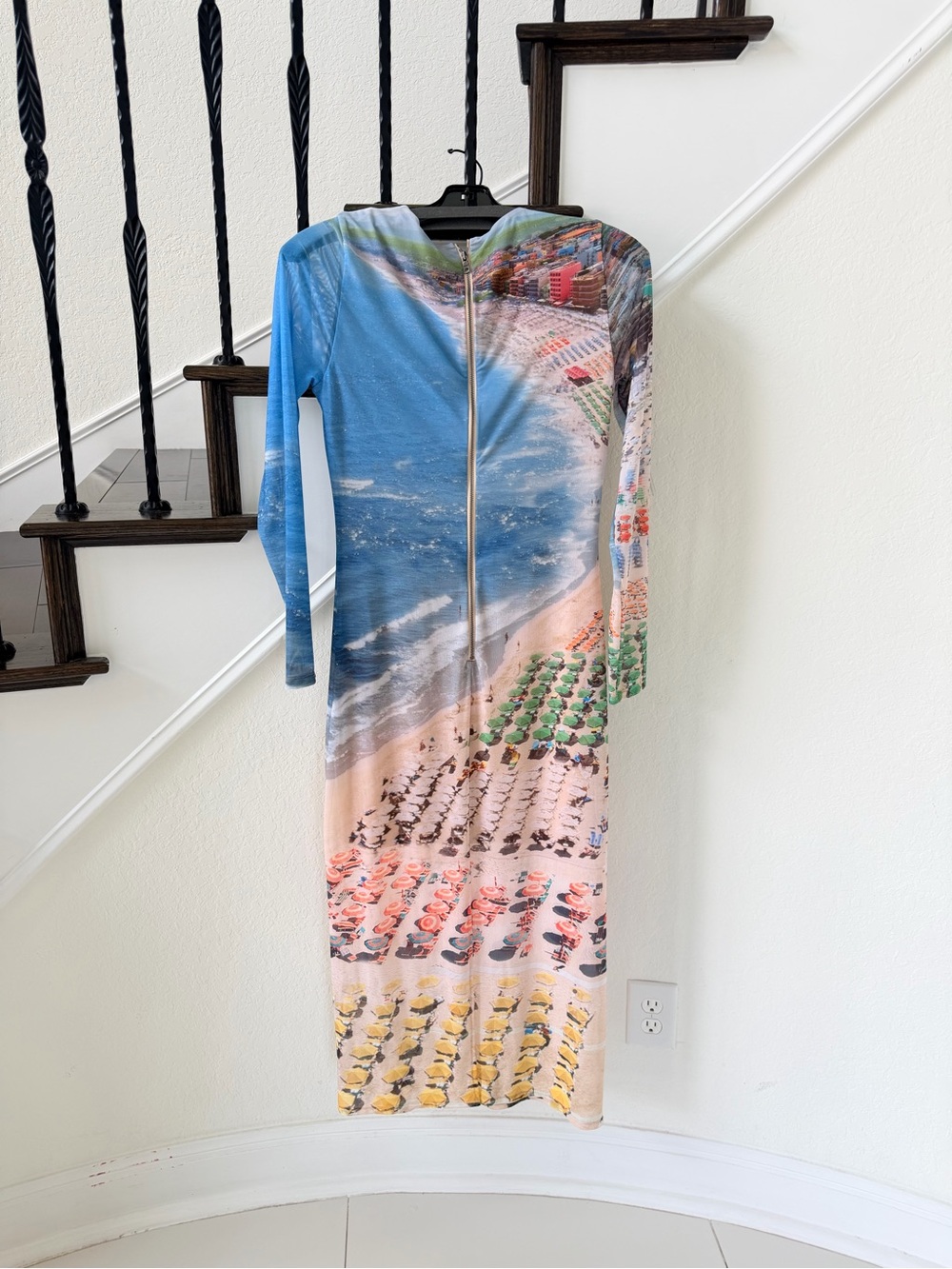 Alice + Olivia Beach Print Long Sleeve - Mesh dress - Picture 8 of 8